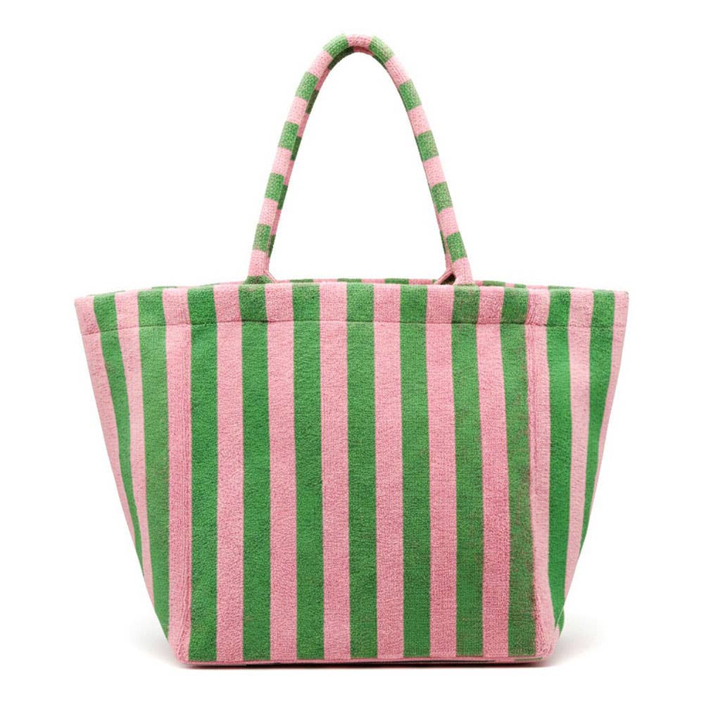Oversized Striped Terry Beach Tote