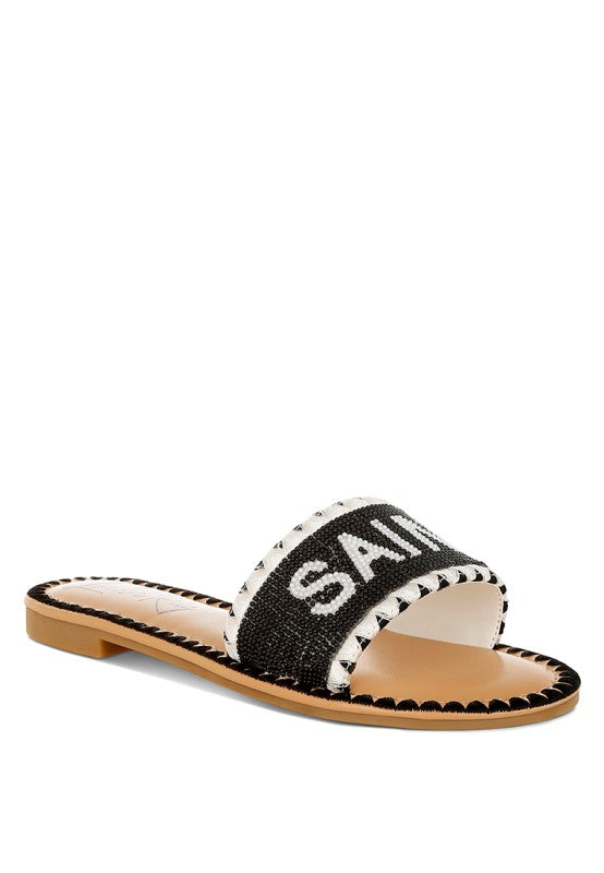 Beaded Saint Tropez Flat Sandals