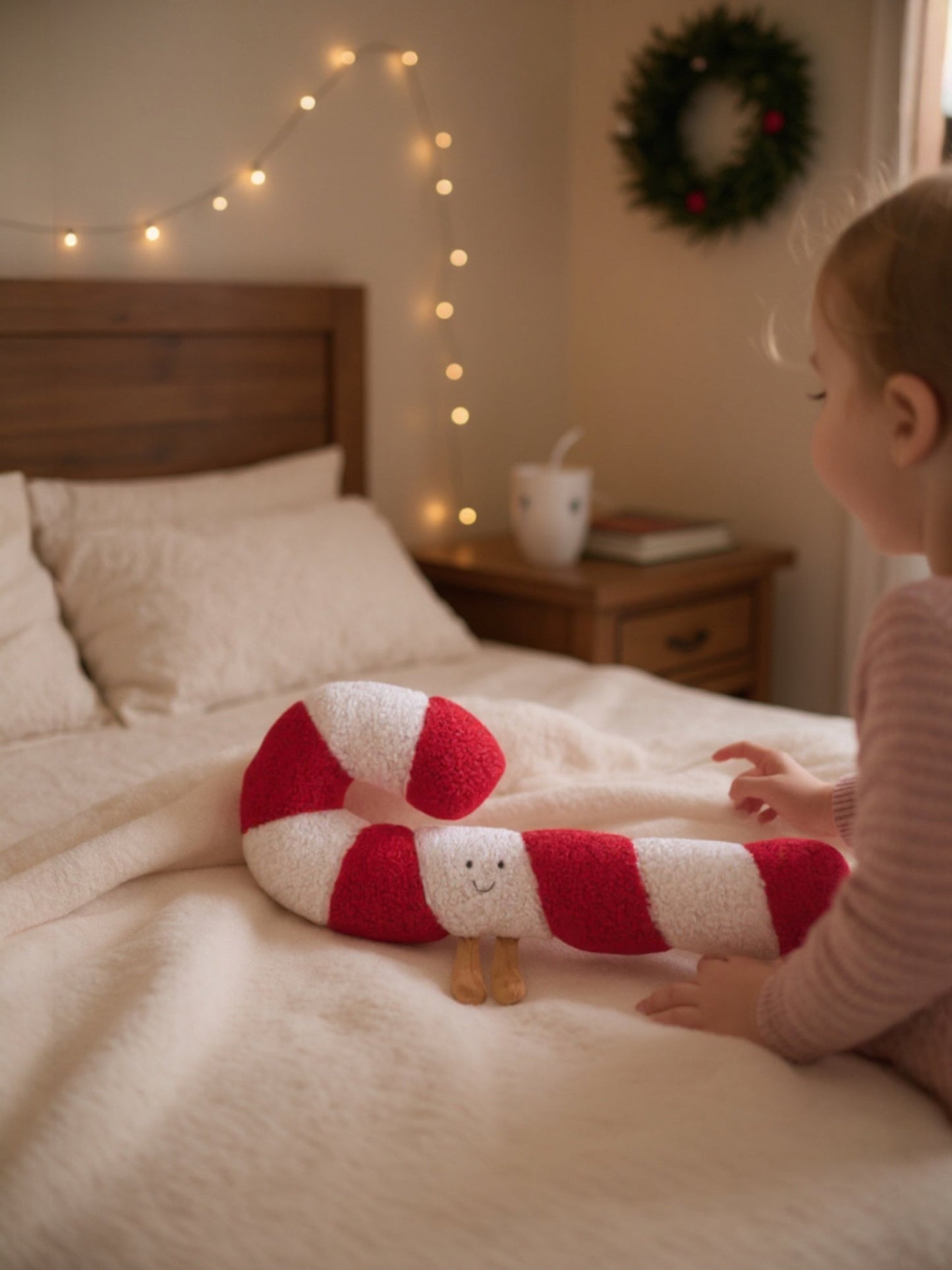Candy Cane Man Plush Pillow