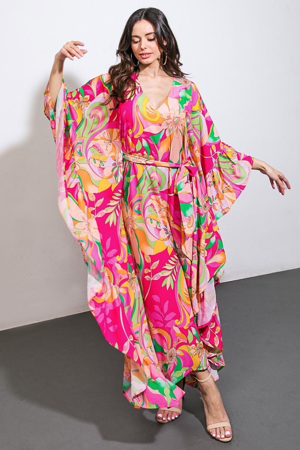 Seaside Woven Kaftan Dress