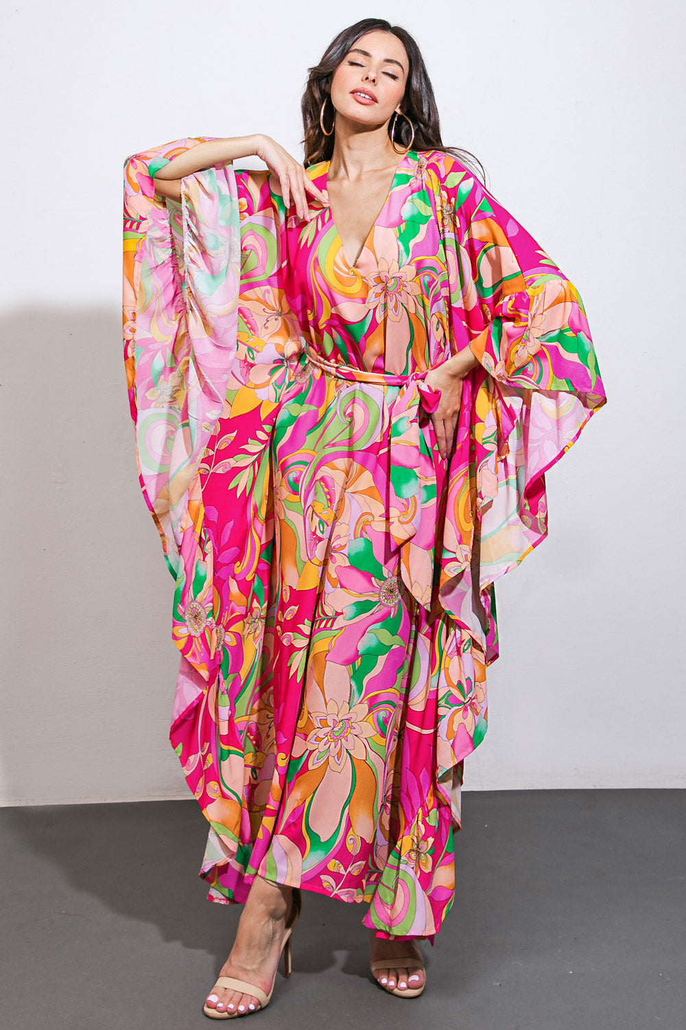 Seaside Woven Kaftan Dress