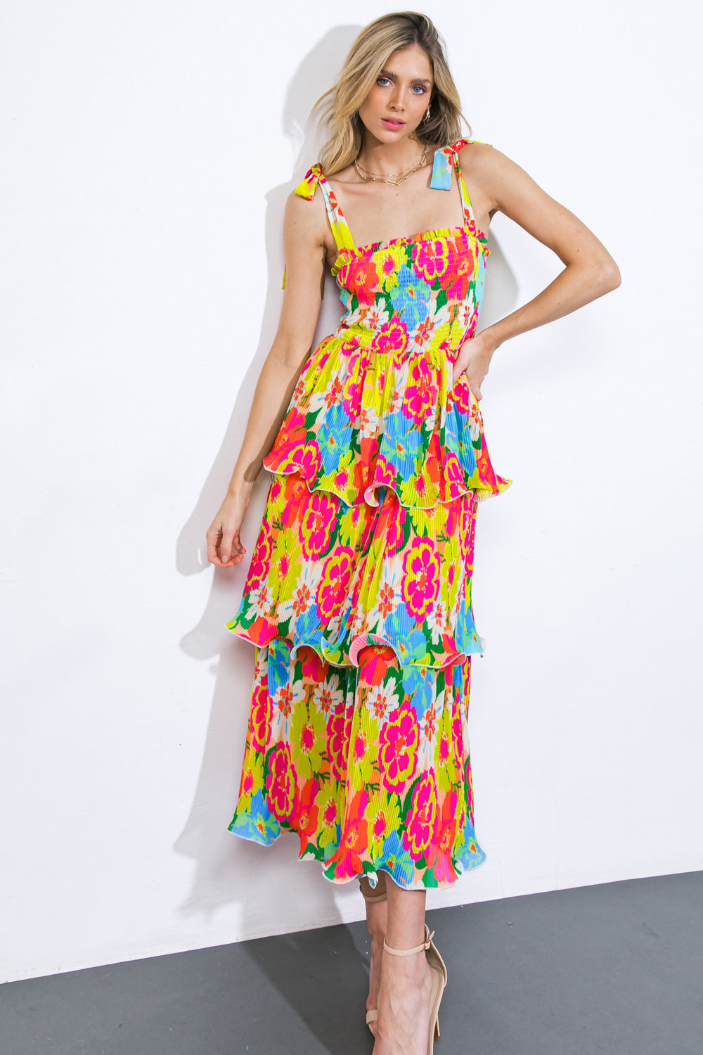 Meadow Woven Midi Dress