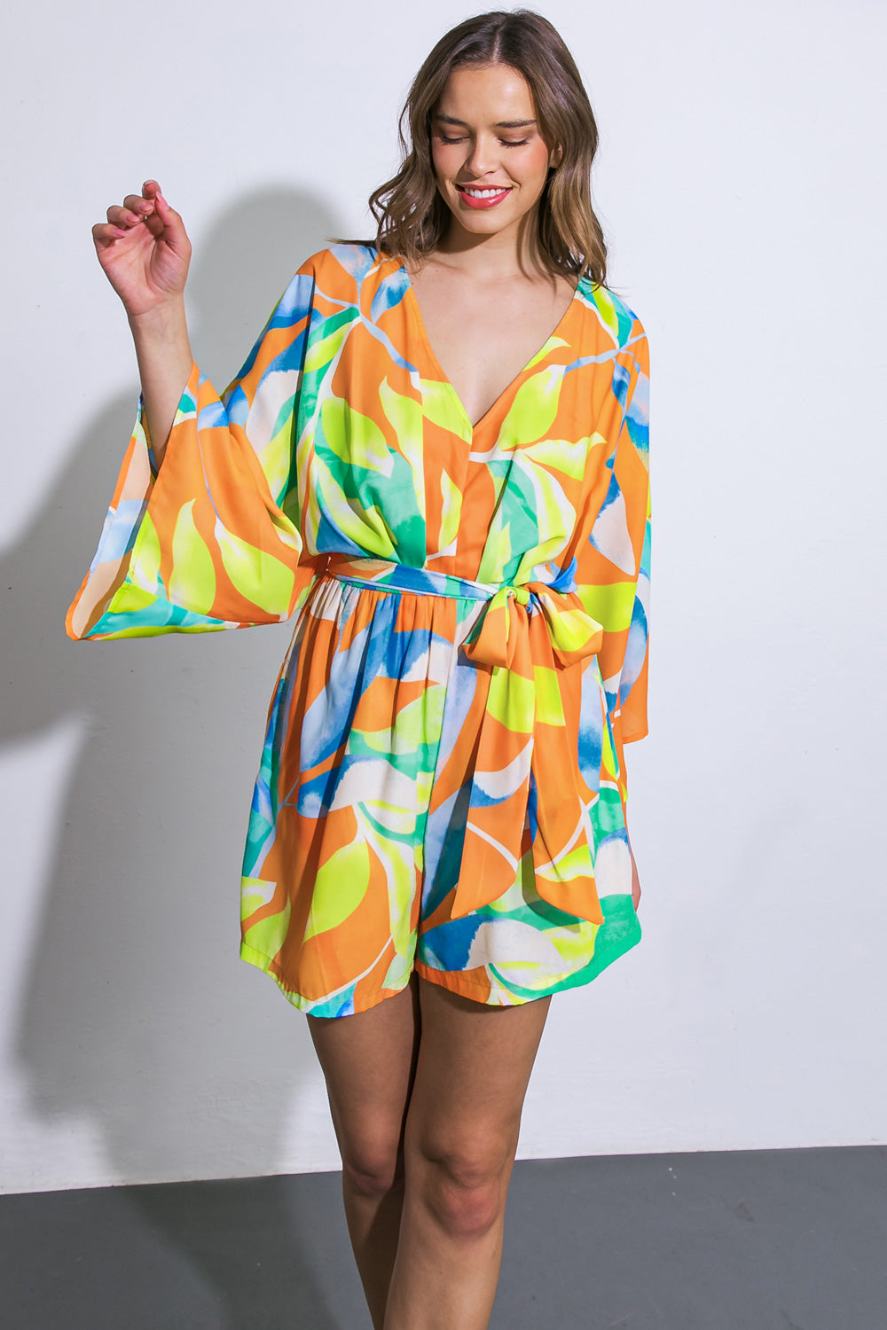Margot Printed Woven Romper