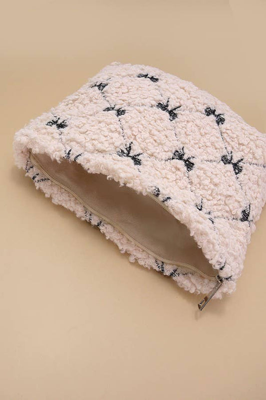 Soft Lamb Wool Cosmetic Pouch