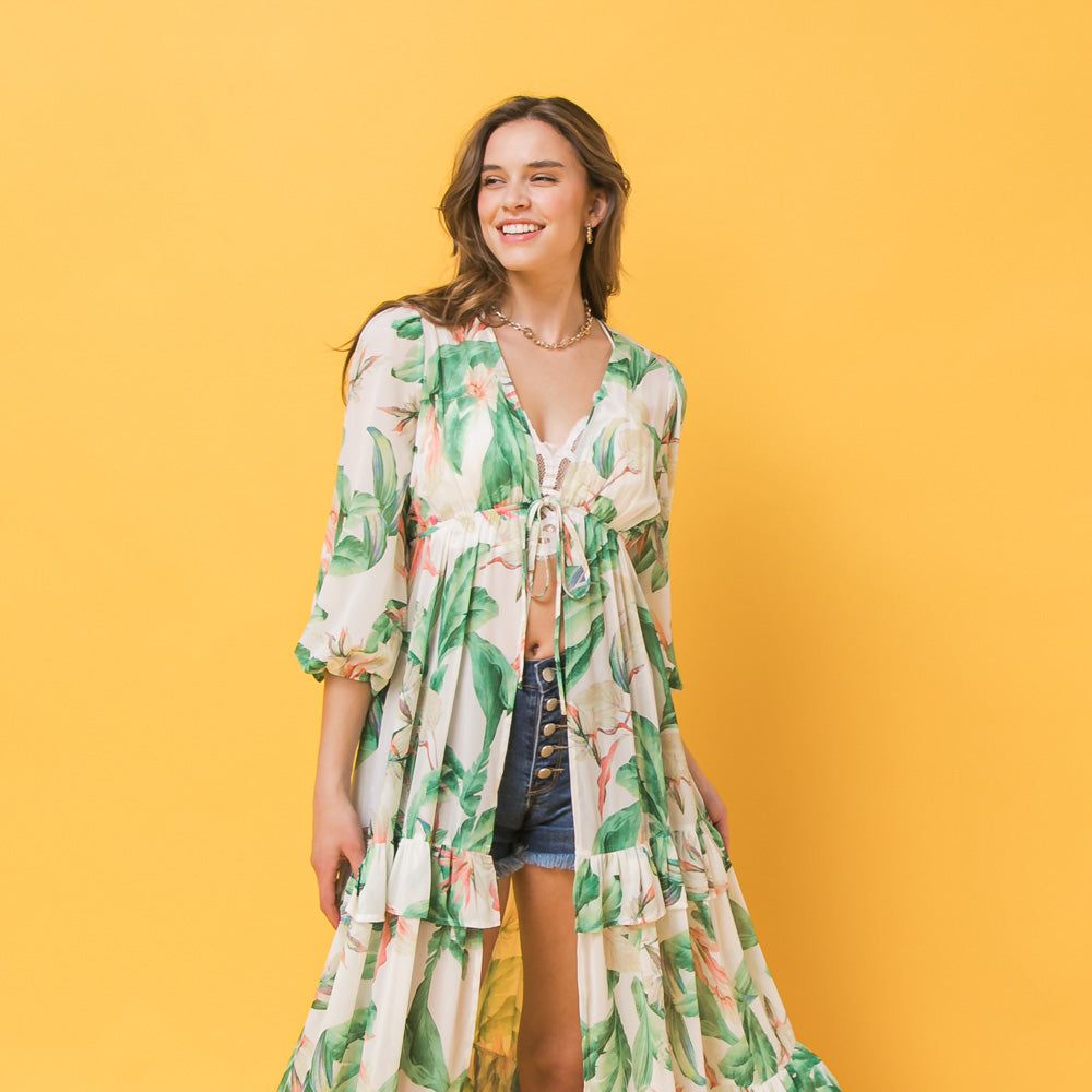 Easy Days Floral Kimono Top