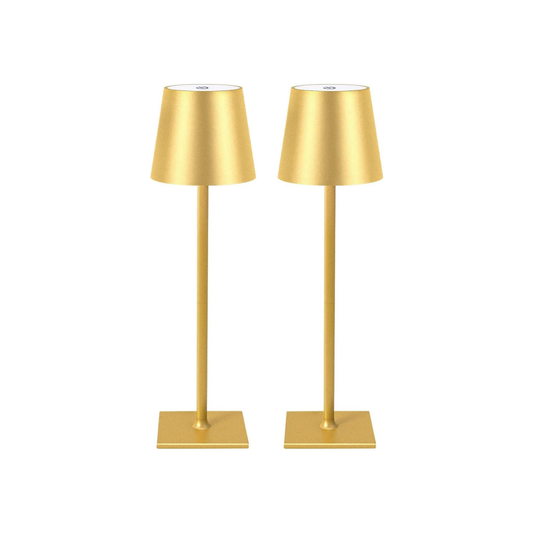 Rechargeable Touch Lamps in Gold (set of 2)