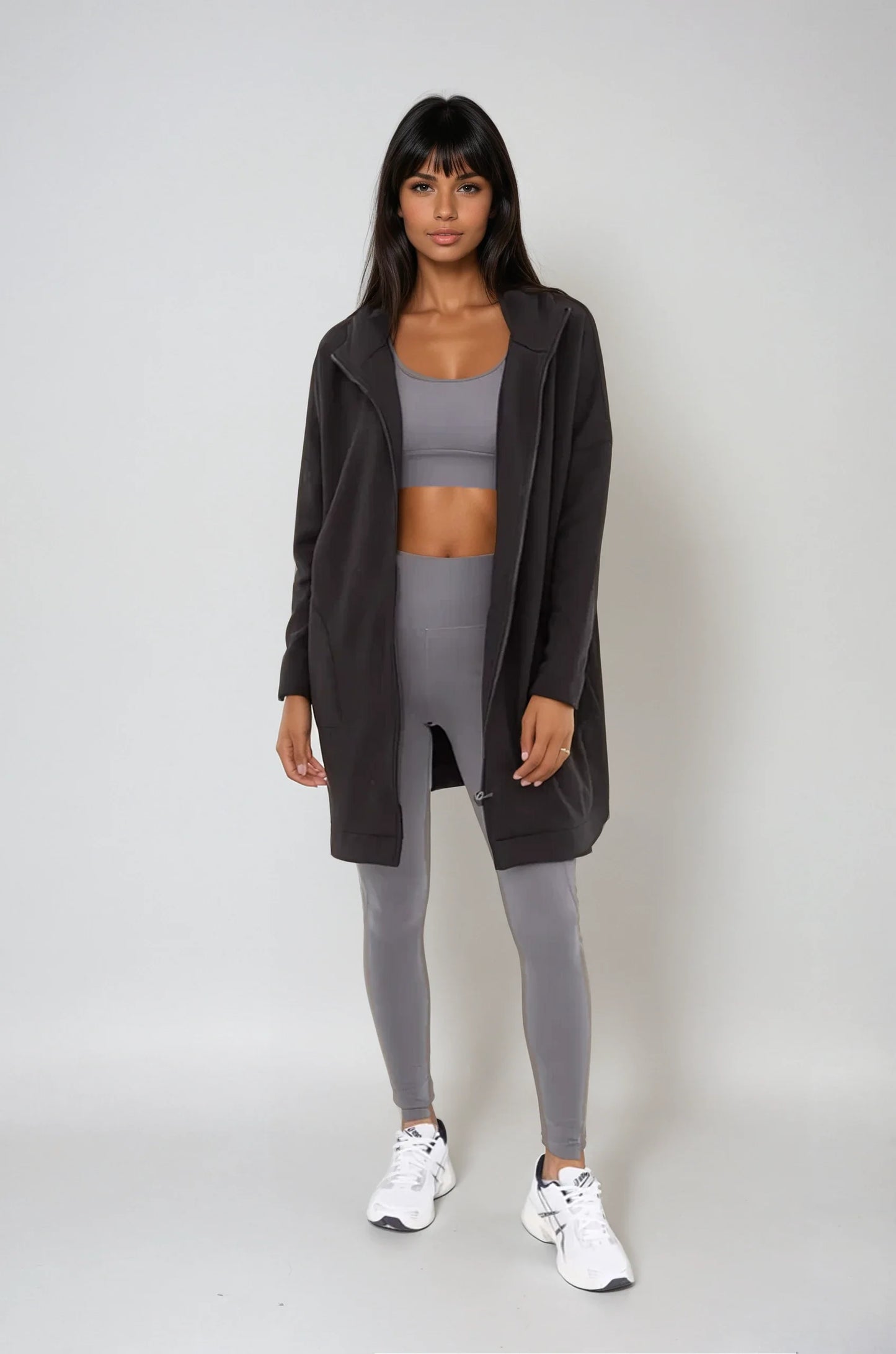 Cozy Comfort  Zip Up Hoodie Jacket in Black