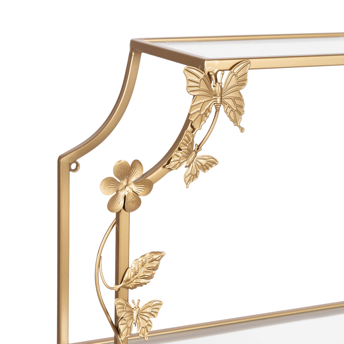 Gold Rosella Floral Tiered Shelf