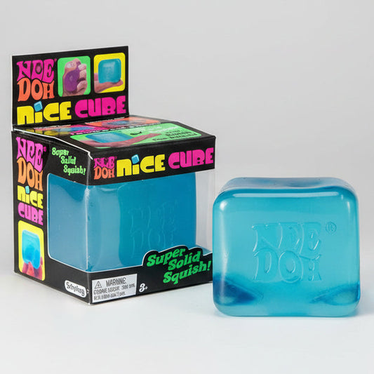 Nee-Doh Nice Cube Super Solid Squish: Blue Cube