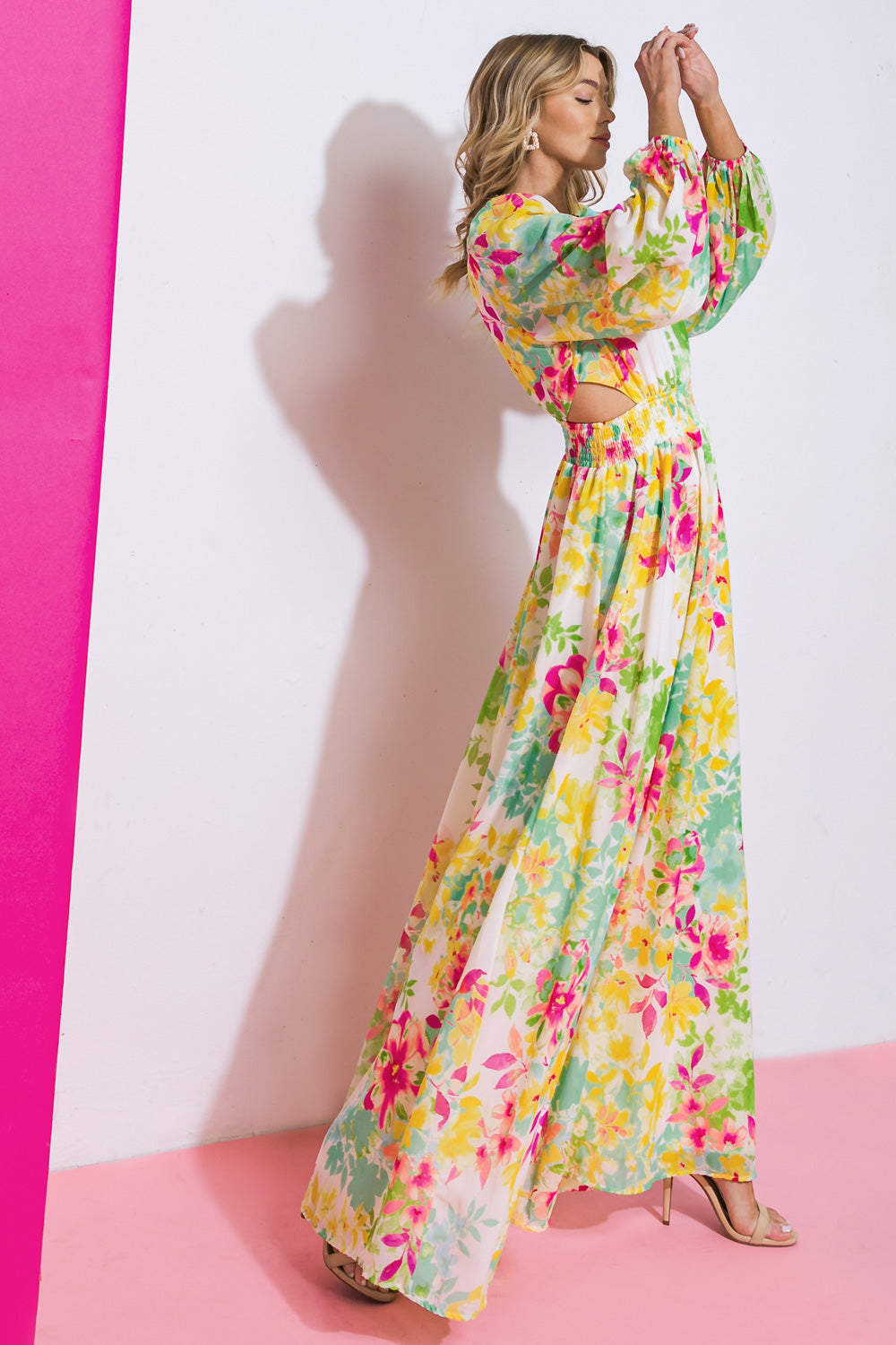 Floral Garden Woven Maxi Dress